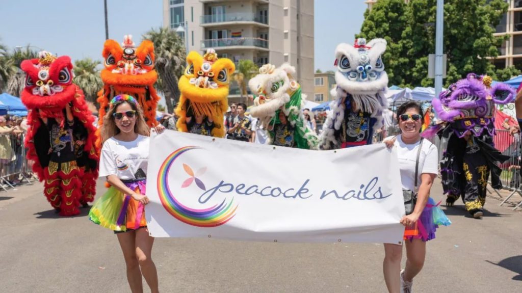 Pride event with Peacock Nails