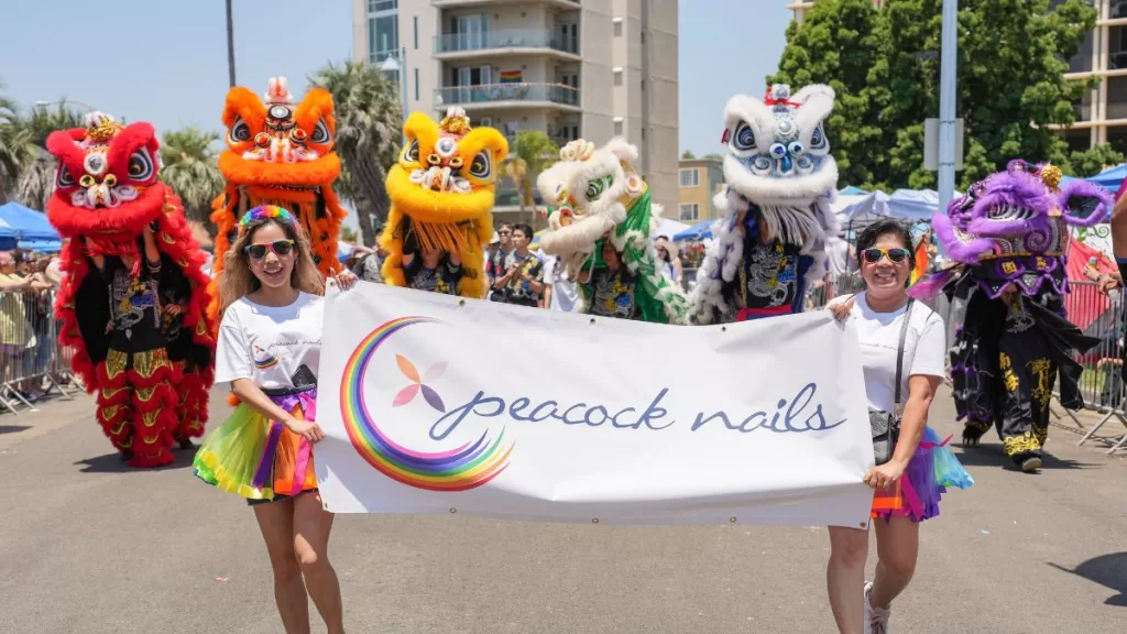 Peacock Nails Awarded a Top 3 Contingent in San Diego Pride Parade